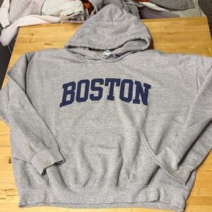 Gildan Gray Boston Hoodie